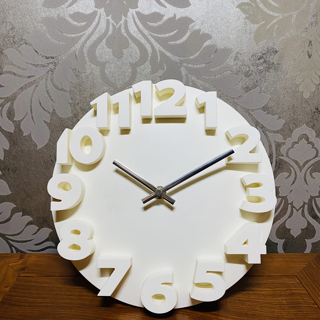 Horloge murale silencieuse numérique stéréo 3D