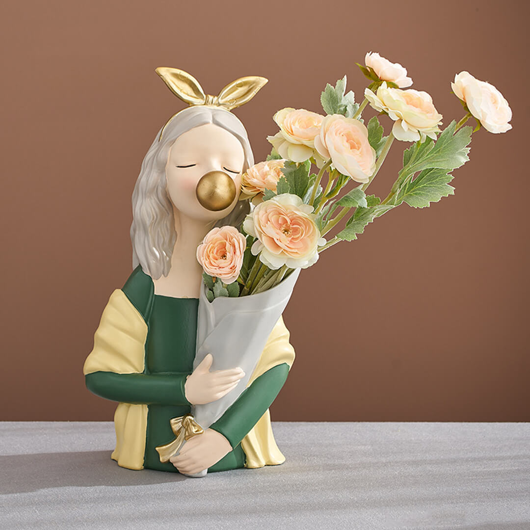 Vase à fleurs ensoleillé