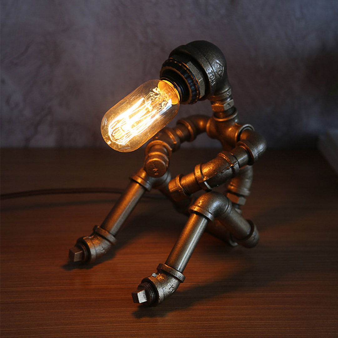 Lampada Steampunk per robot industriali