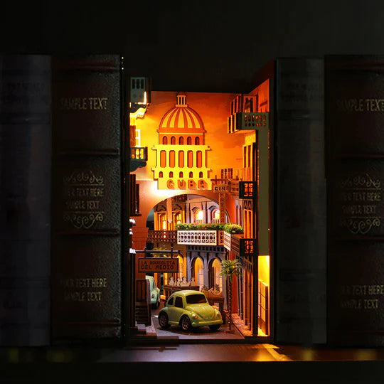 Havana Stroll Book Nook 3D Wooden Puzzle