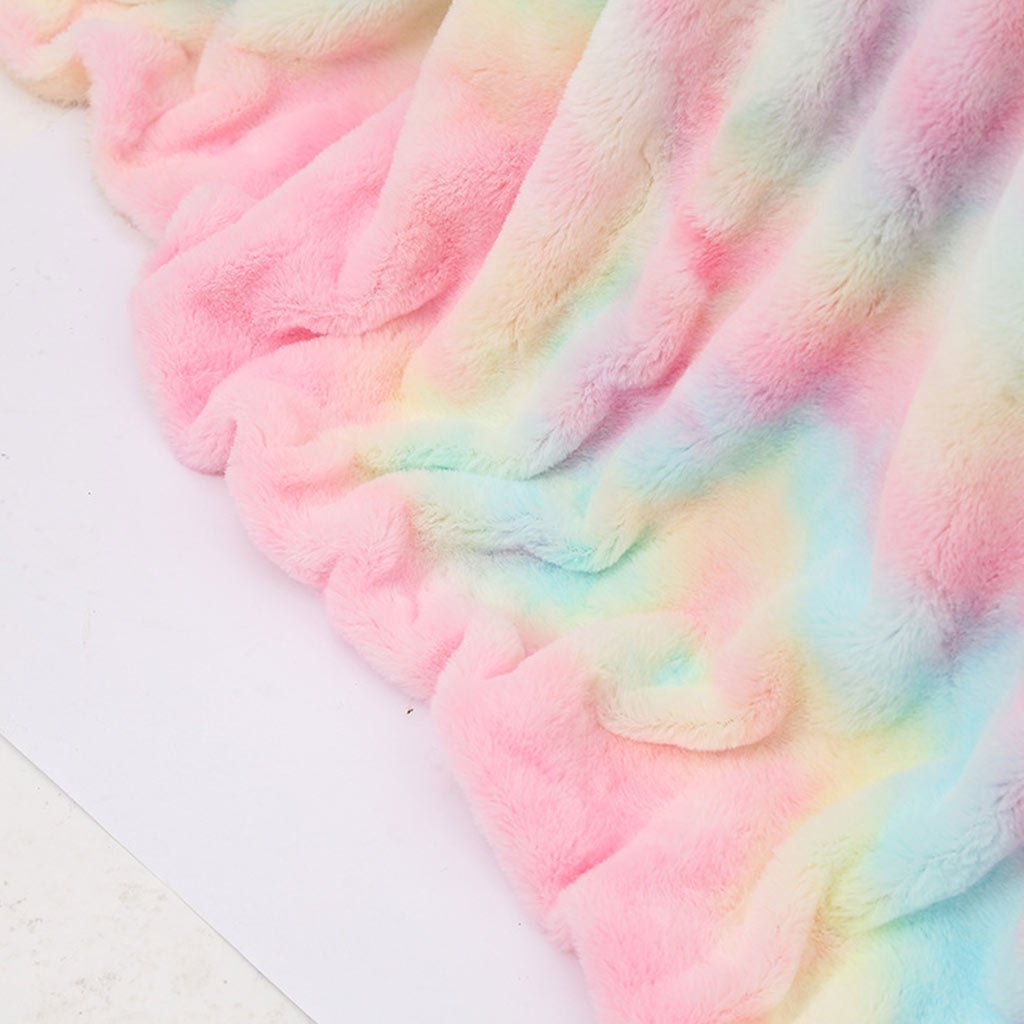 Rainbow Tie-dye Throw Blanket
