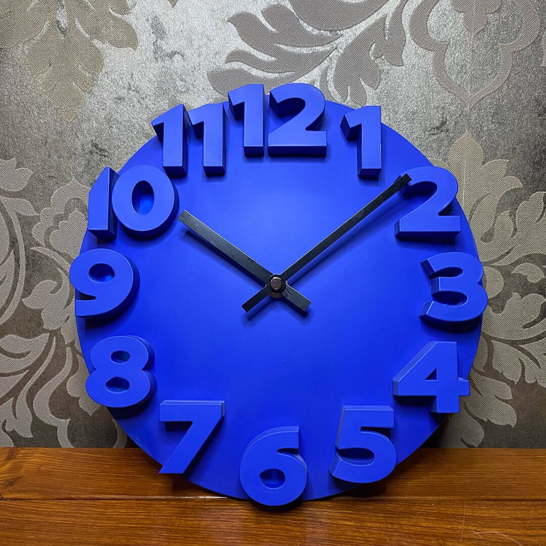 Horloge murale silencieuse numérique stéréo 3D