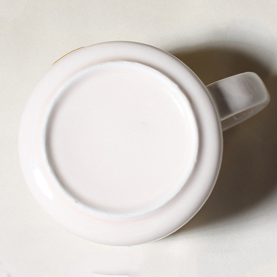Creative Cute Snow House Mug with Saucer
