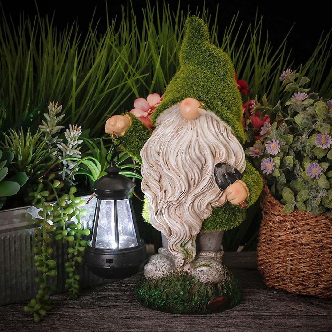 Garden Gnome Solar Statue