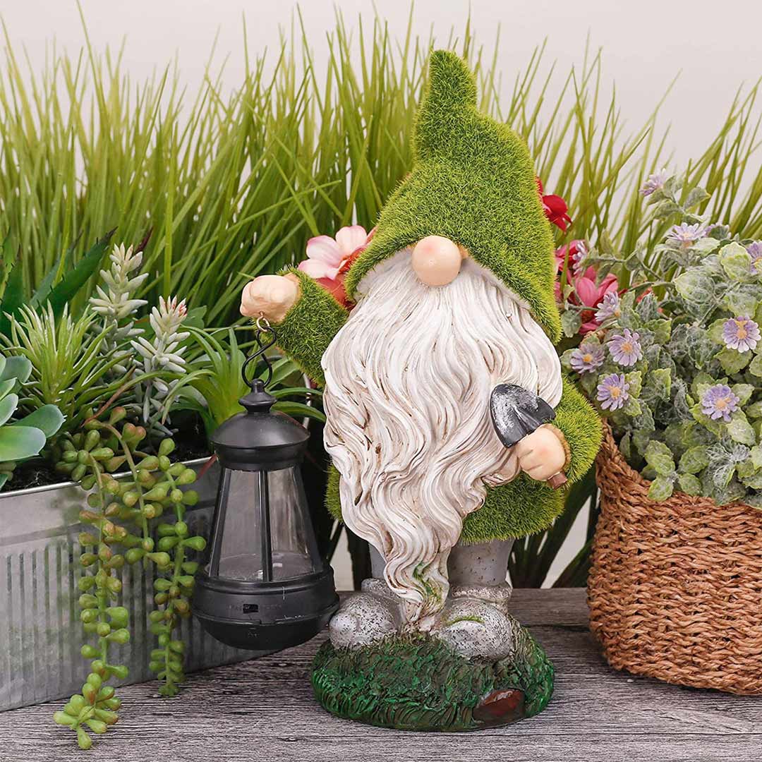 Garden Gnome Solar Statue