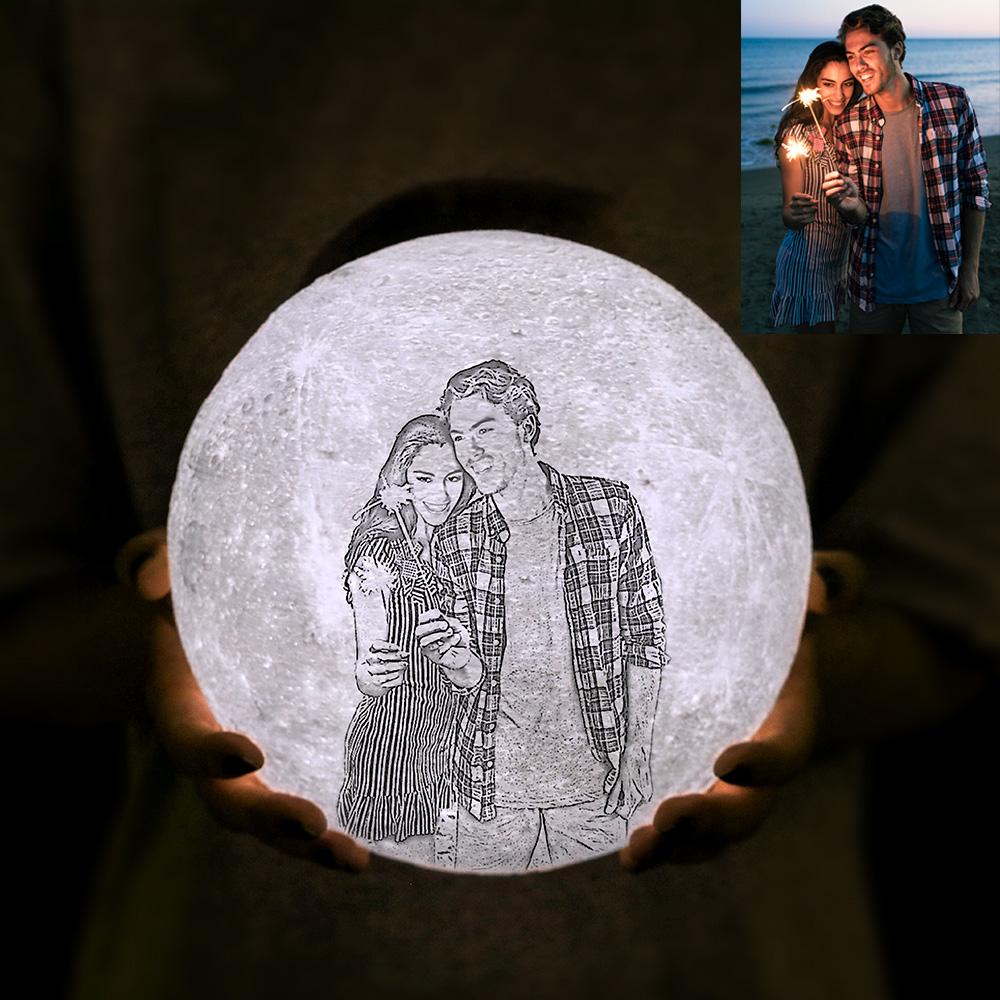 Lámpara de luz de luna 3d con impresión personalizada