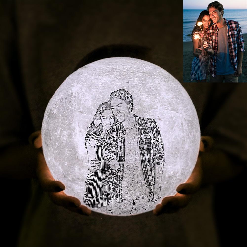 Lampada 3d Moon Light con stampa personalizzata