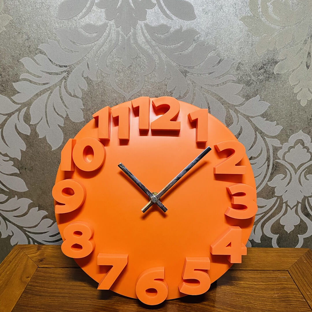 Horloge murale silencieuse numérique stéréo 3D