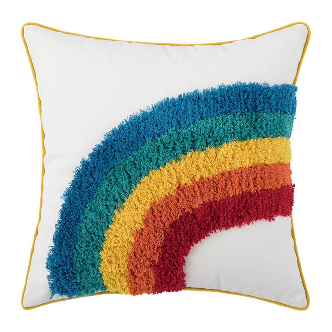 Housses de coussin capitonnées à pampilles marocaines
