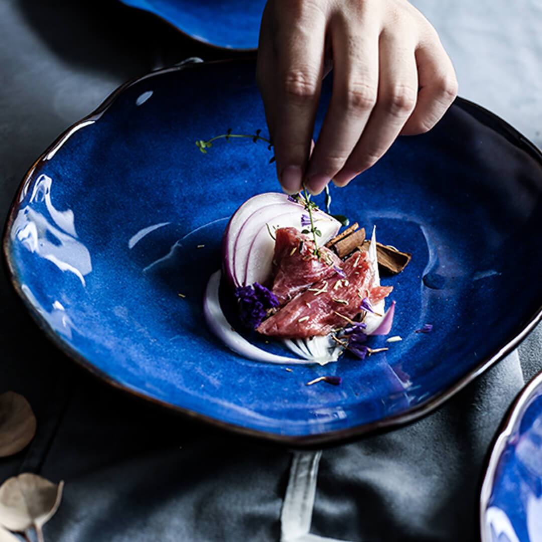 Platos llanos Ocean Waves Deep Blue