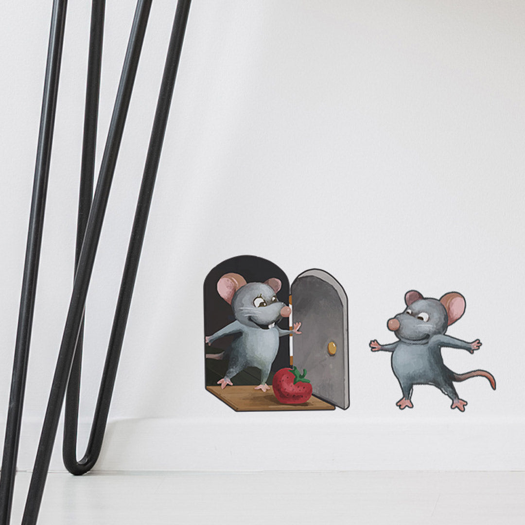 🐭🏠3D Mouse Wall Sticker