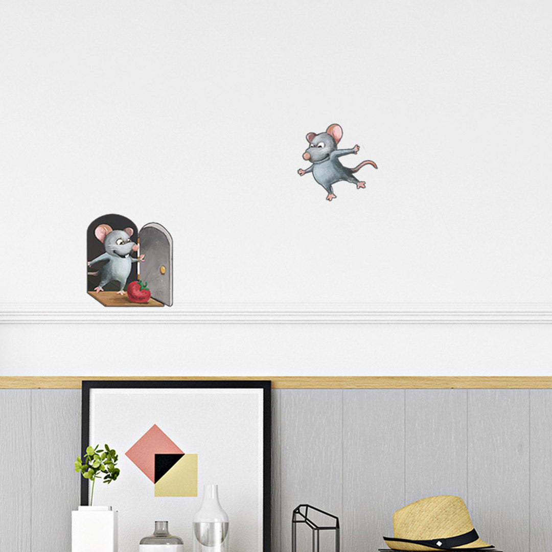 🐭🏠3D Mouse Wall Sticker