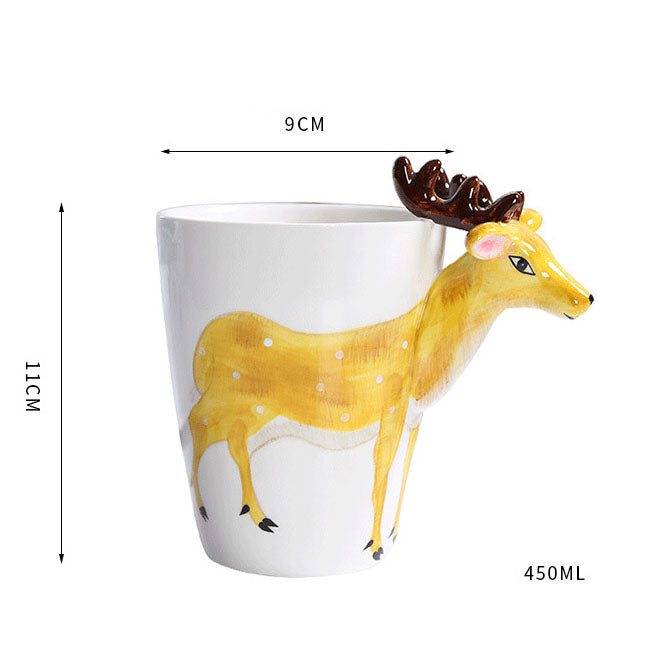 3D Hand-Made Animals Coffee Mug