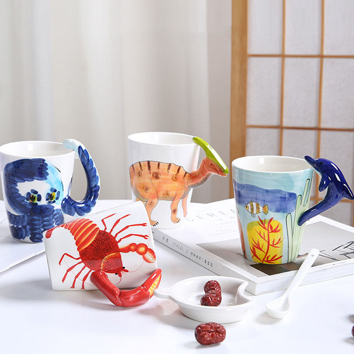 3D Dinosaur Ocean Creatures Coffee Mug