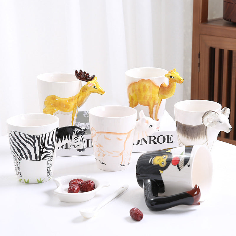 3D Hand-Made Animals Coffee Mug