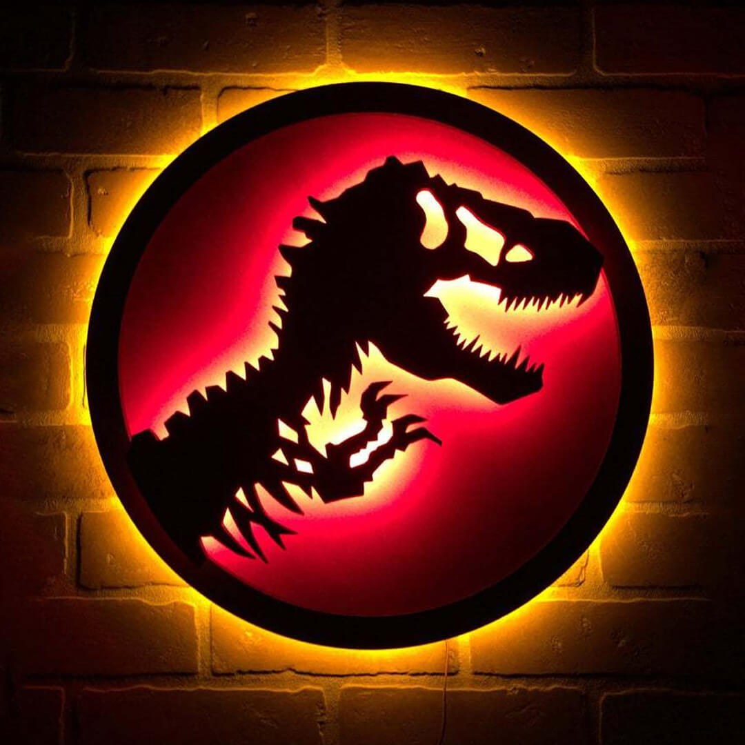 Aplique LED de dinosaurio