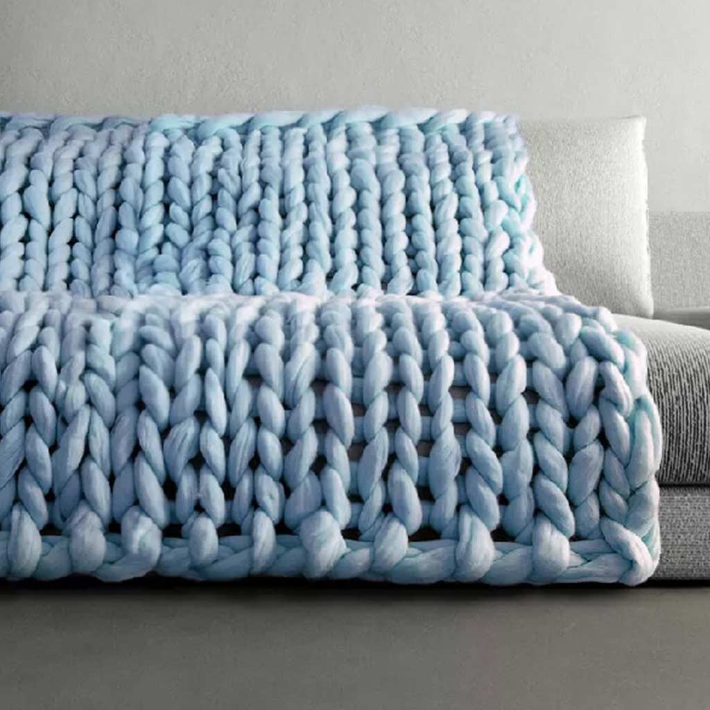 Chunky Knitted Blanket