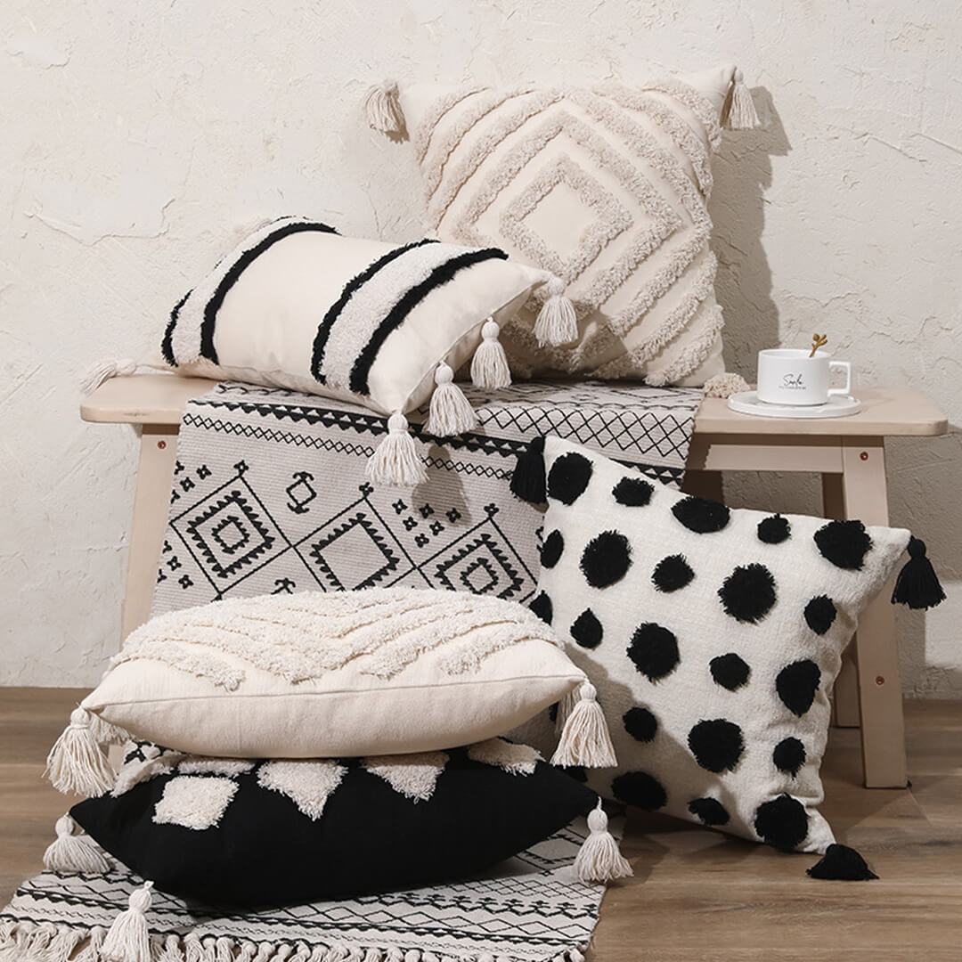 Morocco Tufted Boho Pillow Covers