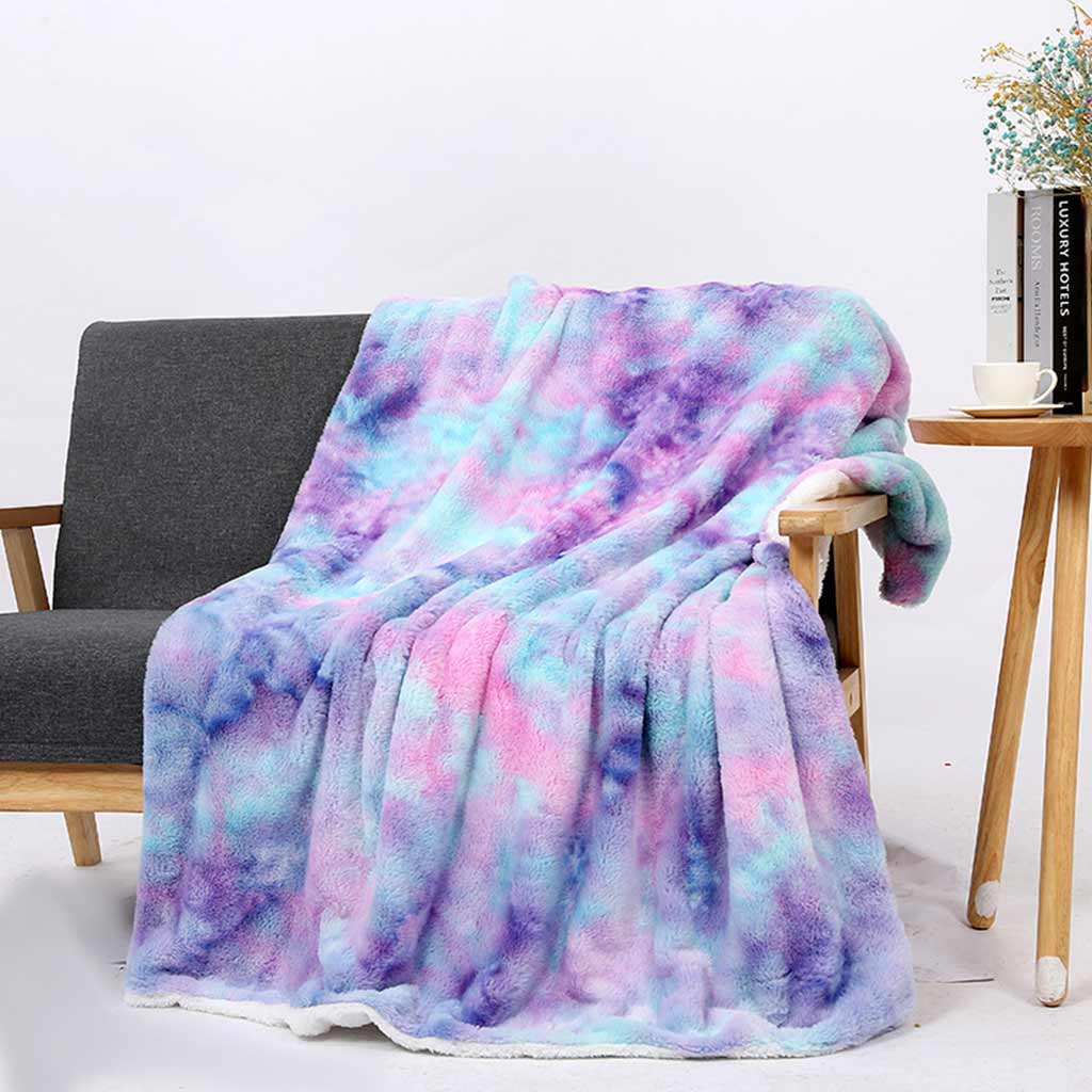 Rainbow Tie-dye Throw Blanket