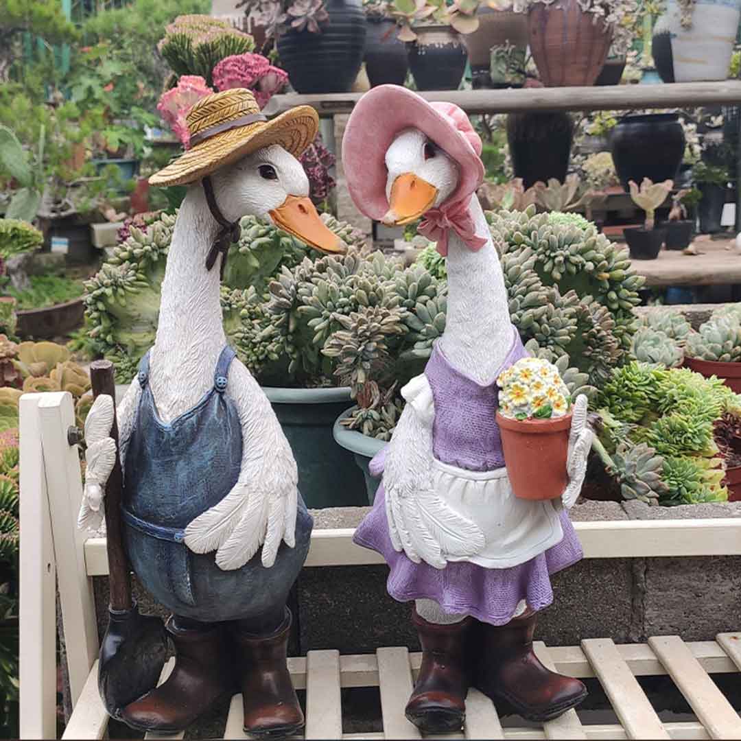 Enten-Gärtner-Harz-Statue