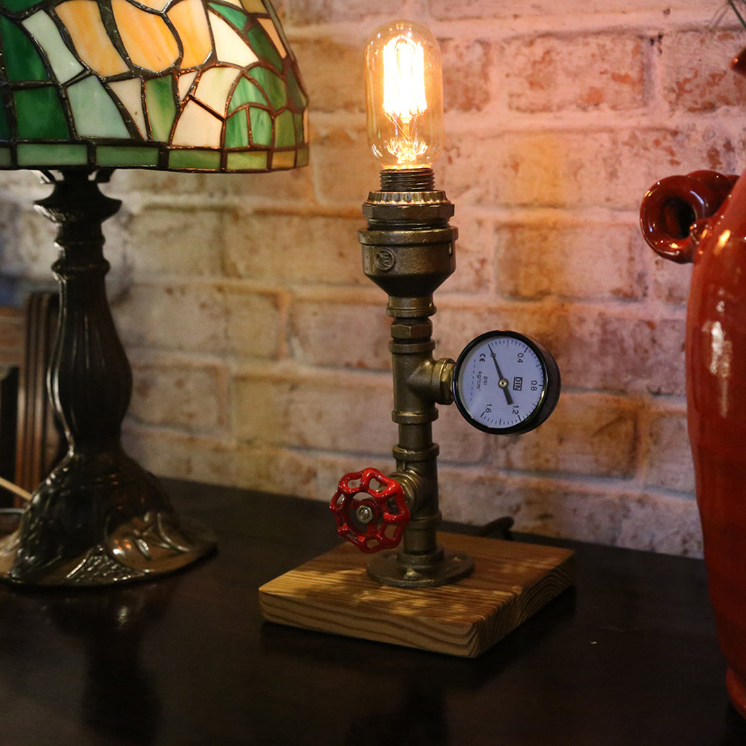 Industrial Style Pressure Gauge Lamp