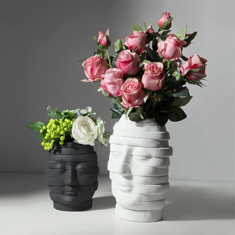 Creative Art Human Head Shape Vase