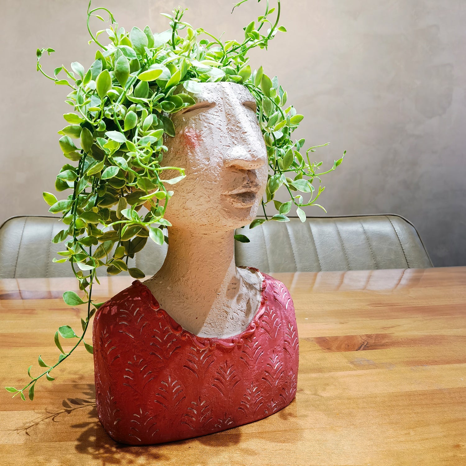 Jardinière de visage de portrait d'art