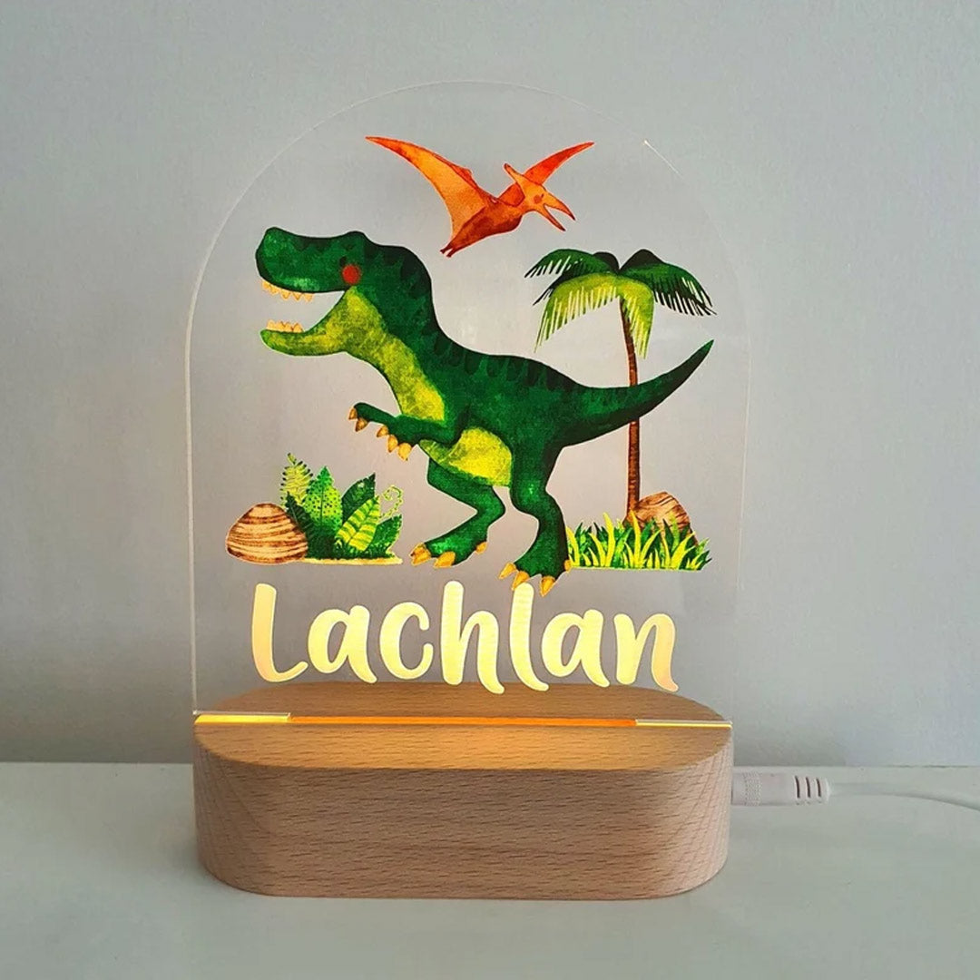 Personalized Dinosaur Night Light