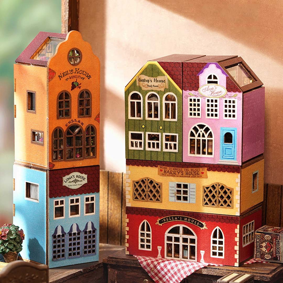 Mini Rabbit Town Wooden Doll House Kit with Furniture