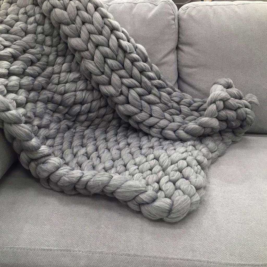 Chunky Knitted Blanket