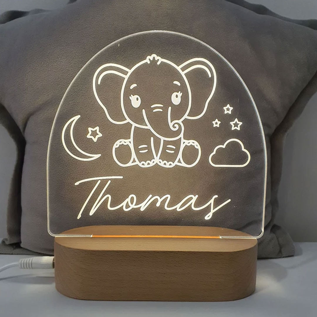 Personalized Elephant Night Light