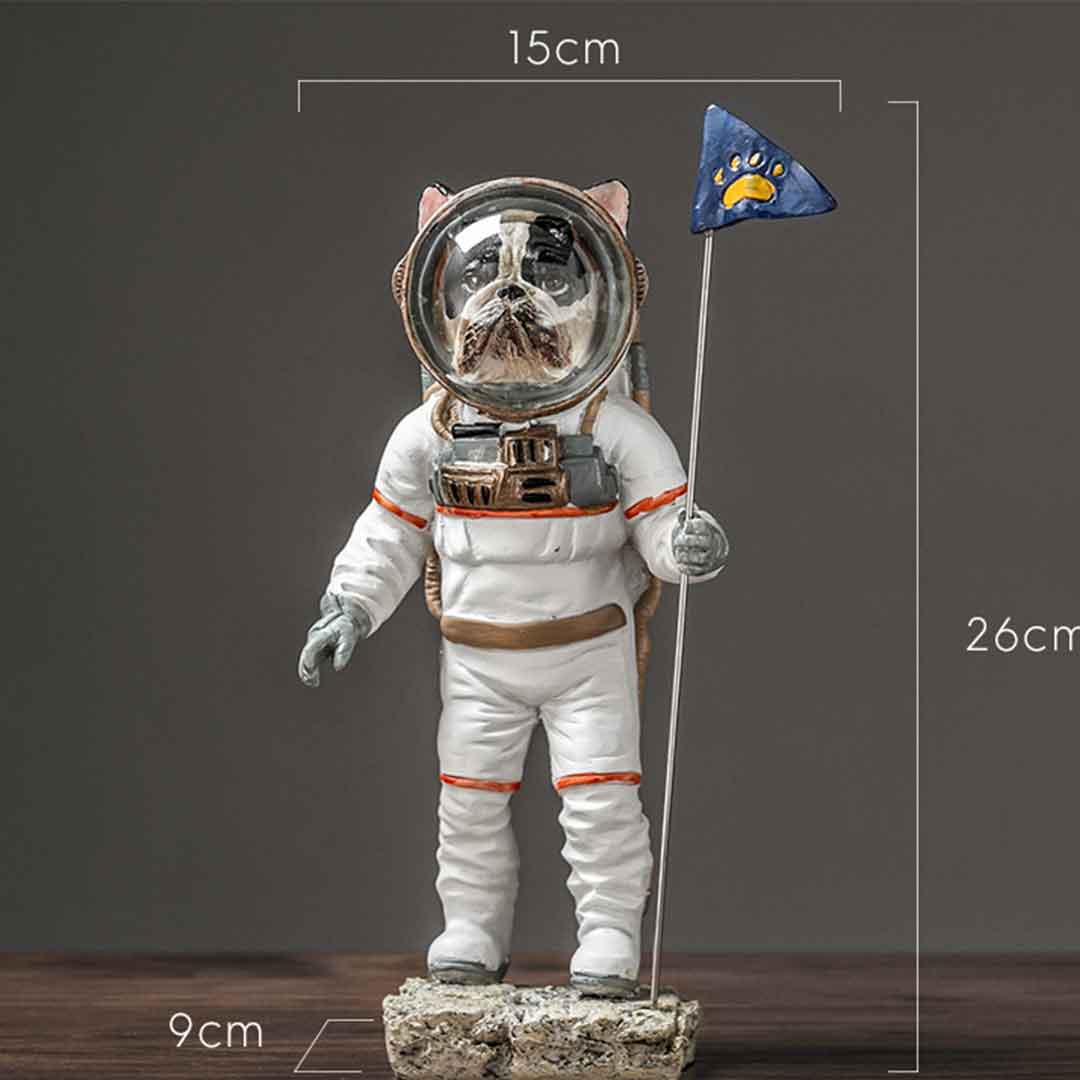Astronaut Dog Statue