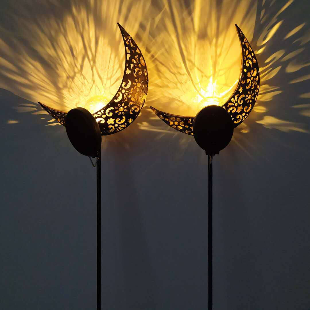 Solar Moon Wrought Iron Hollow Out Lamp