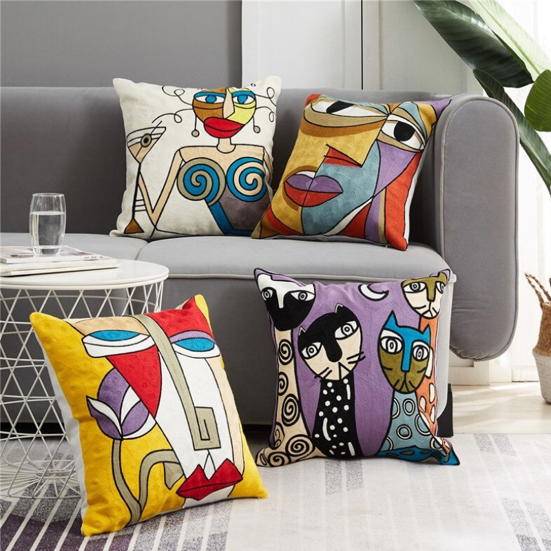 Housses de coussin d'art abstrait moderne