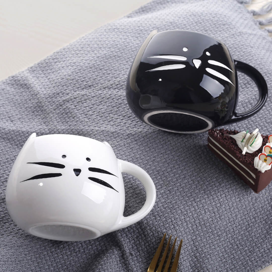 Taza Pareja Gato Blanco y Negro