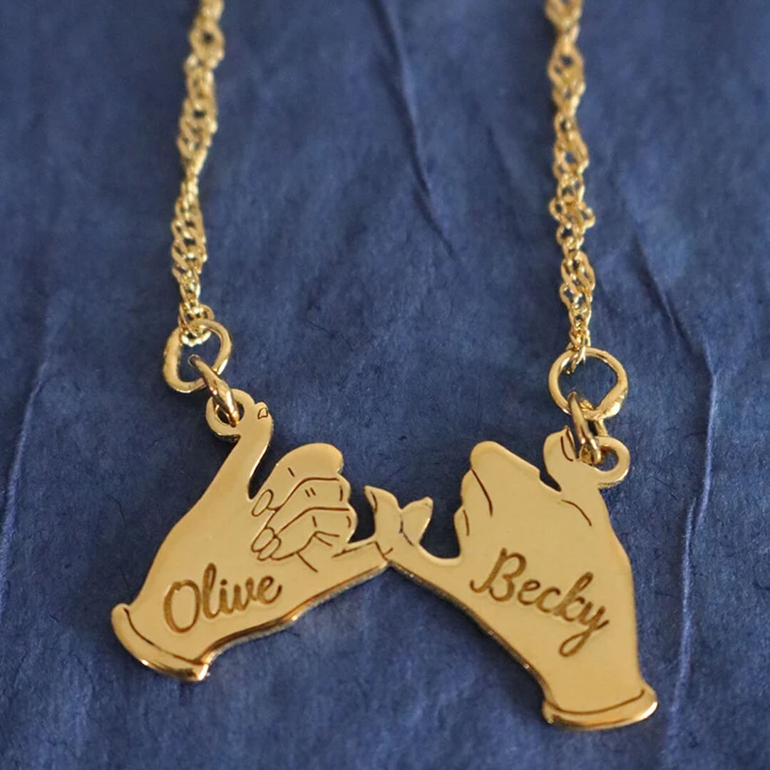 Pinky Promise Name Necklace