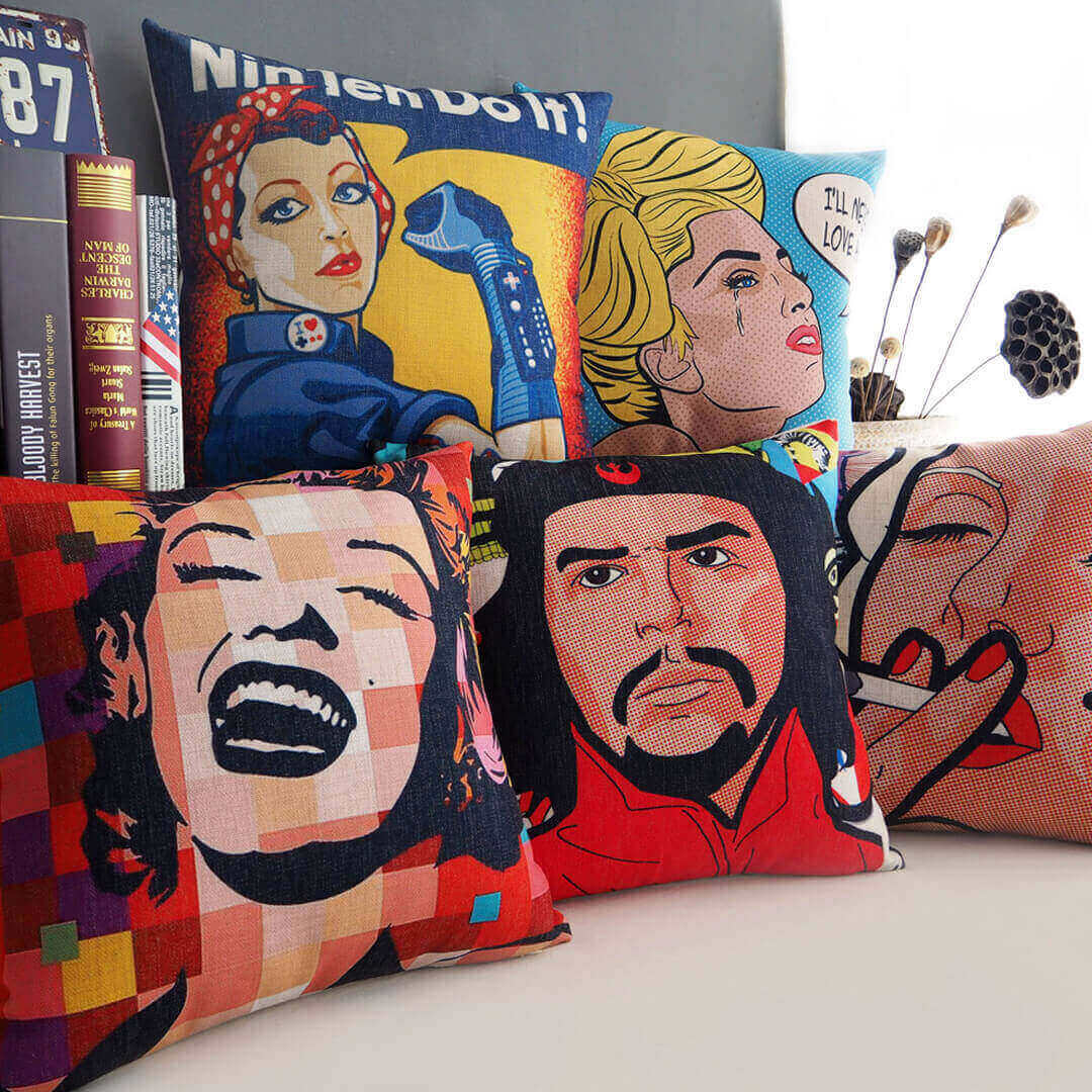 Funda de almohada Monroe creativa moderna