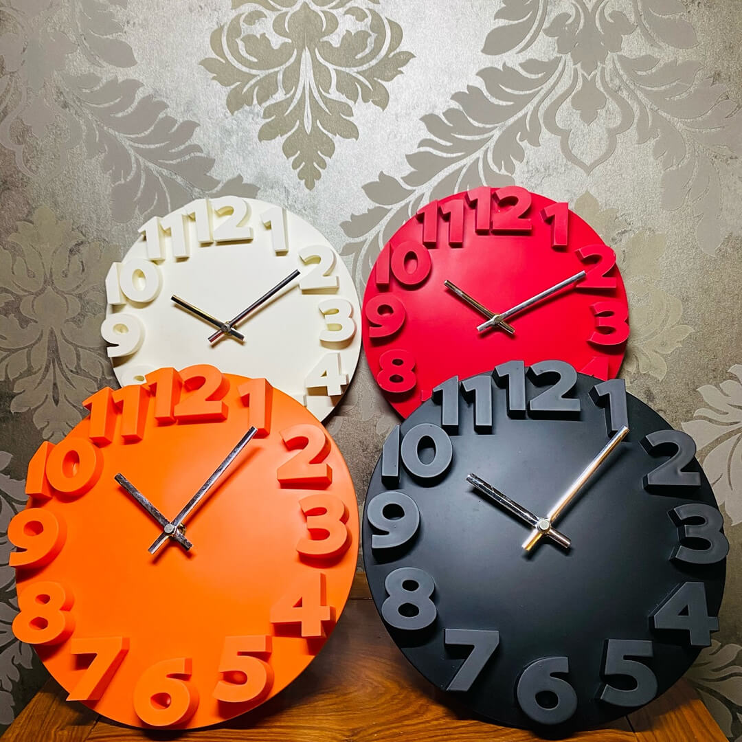 Reloj de pared silencioso digital estéreo 3D