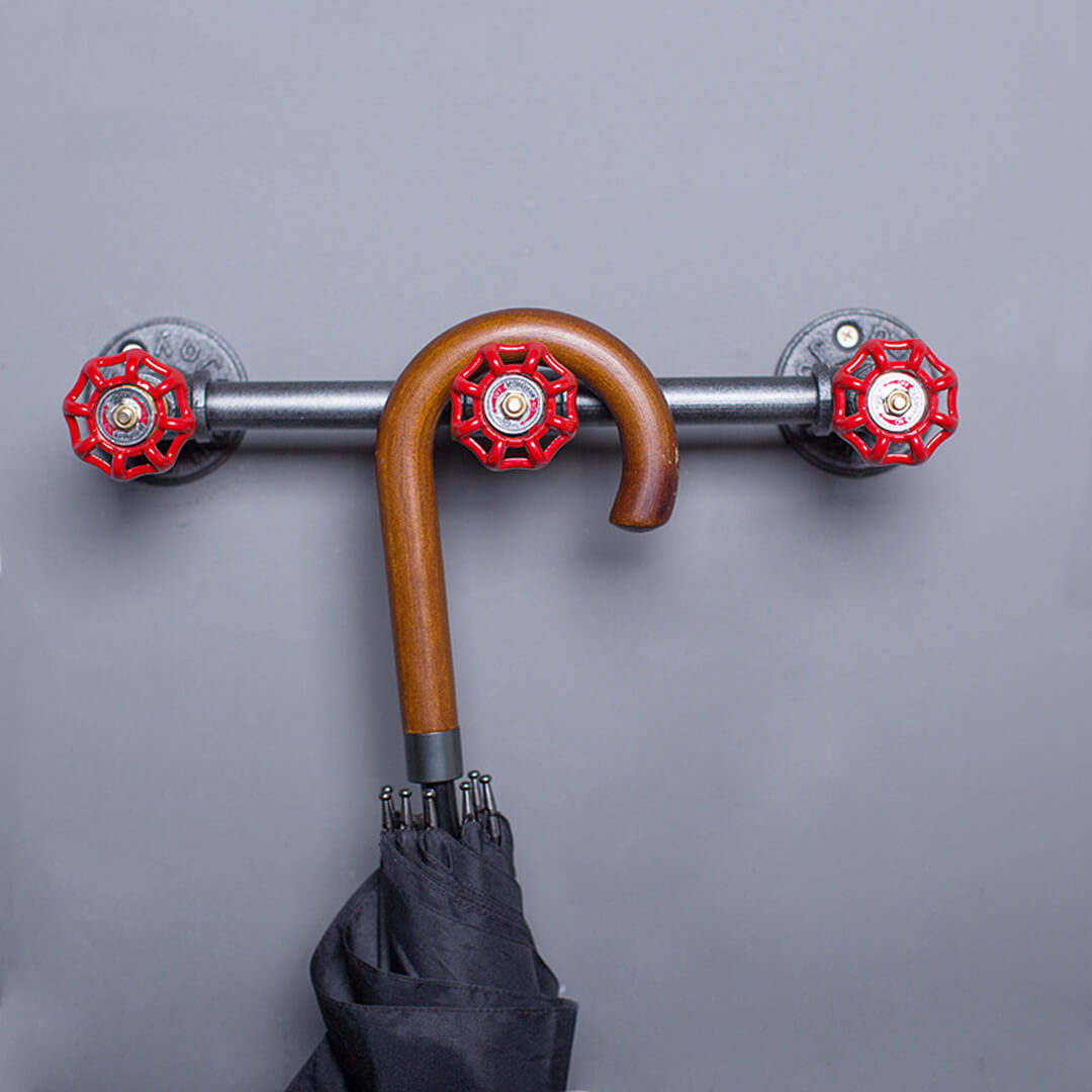 Water Pipe Coat Rack Iron Art Hook