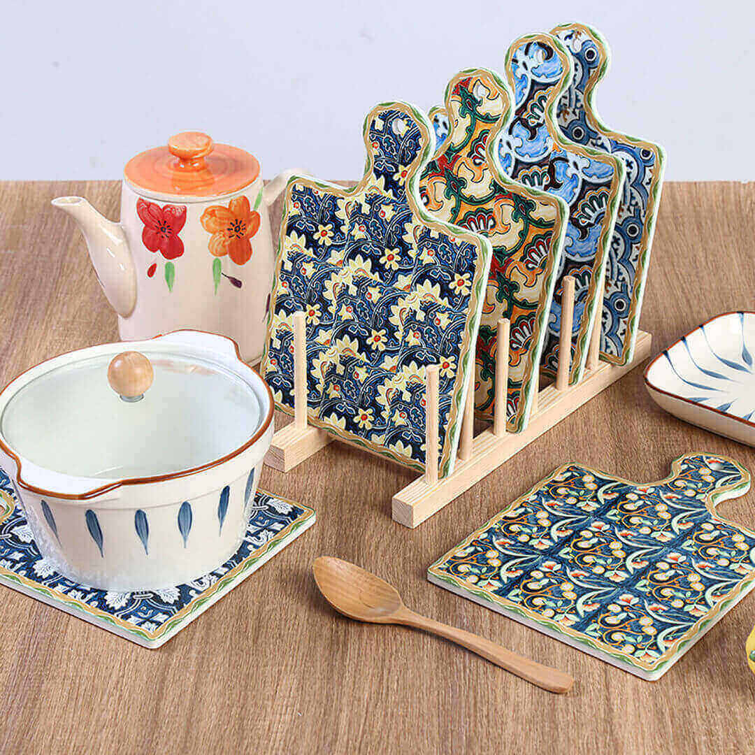 Keramik-Tischset im marokkanischen Stil