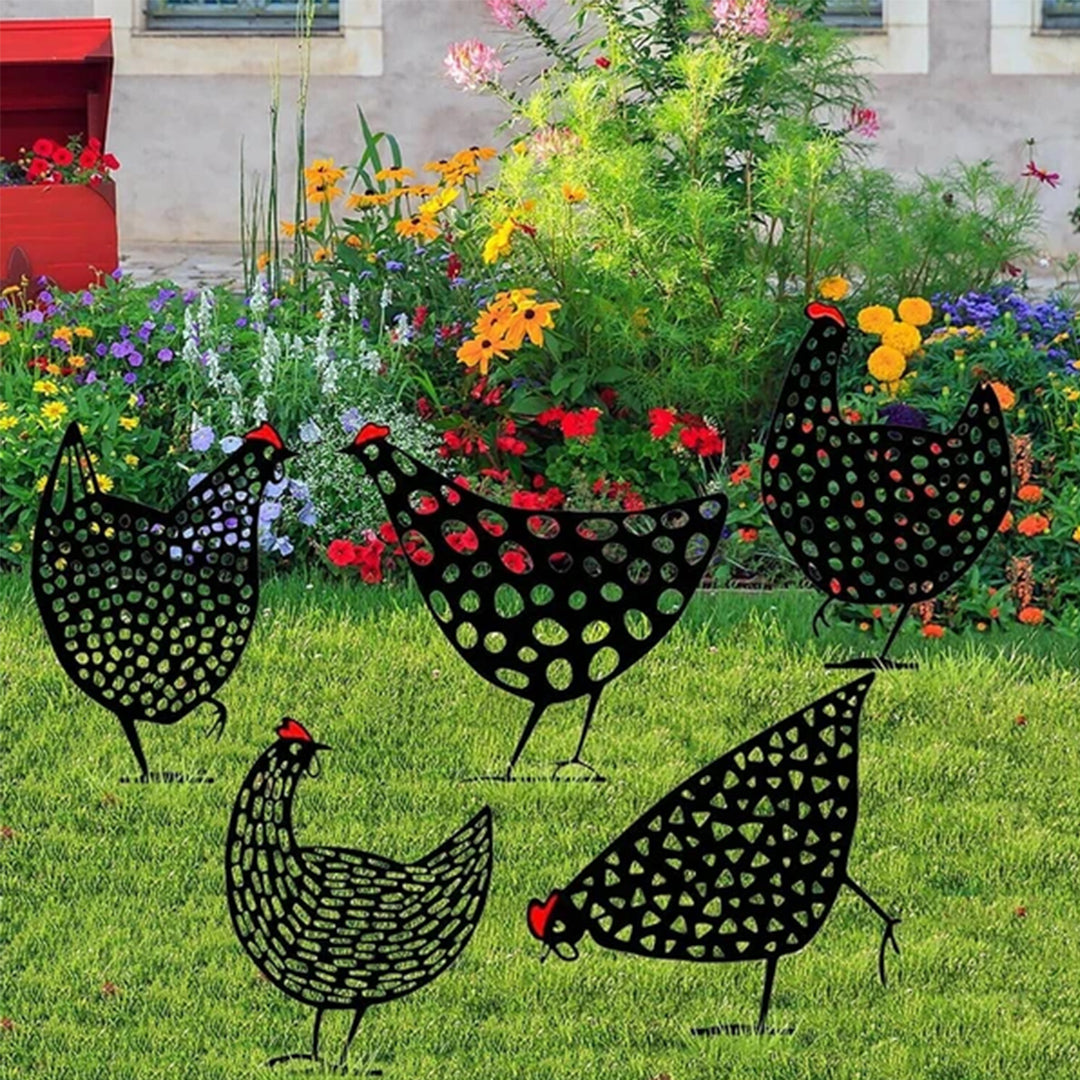 Decorazione di galline da giardino