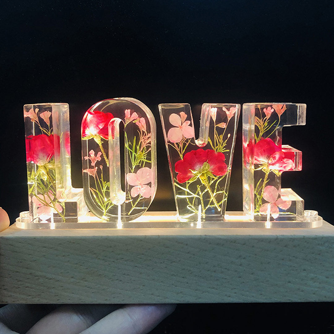 Custom Resin Letter Lamp - HANDMADE