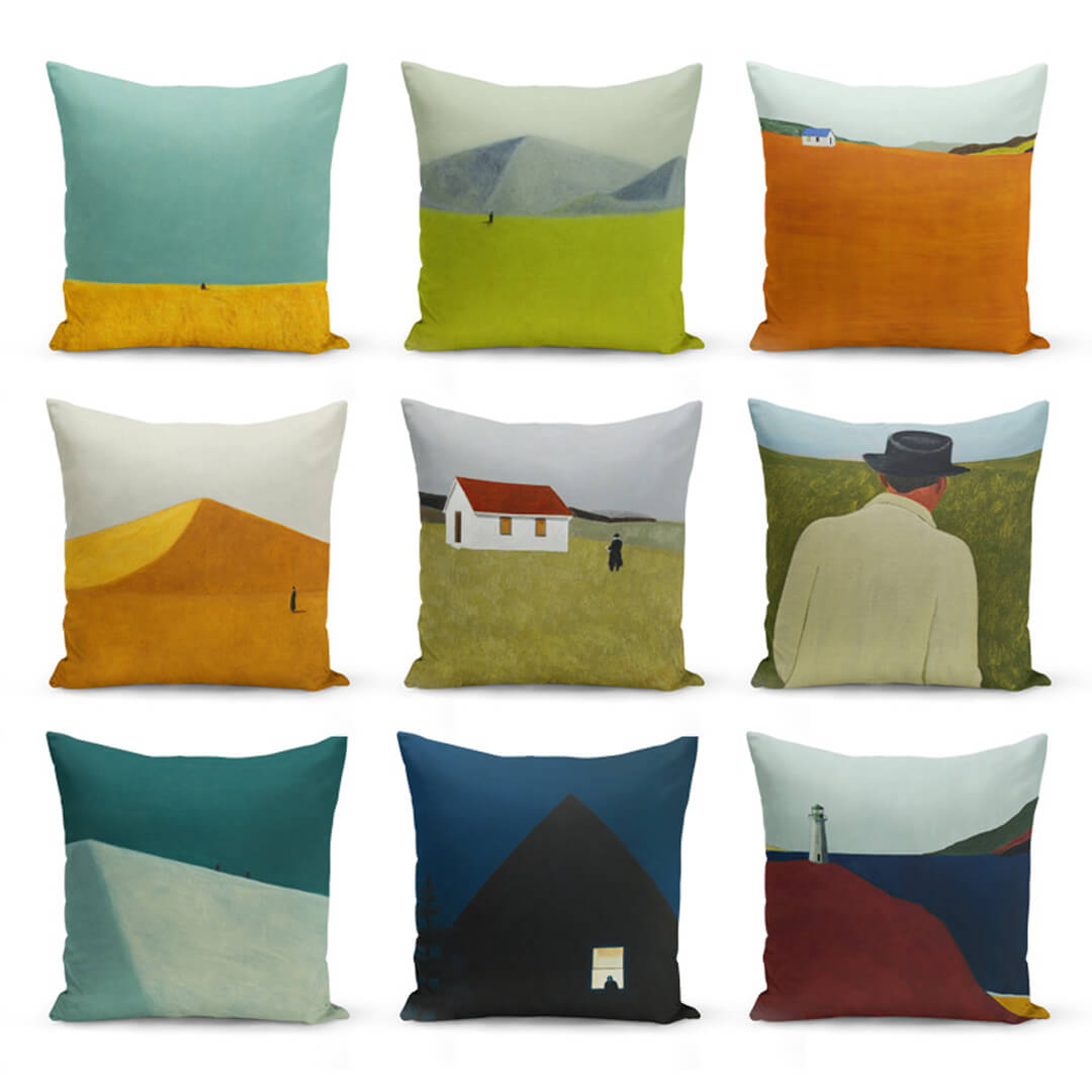 Sara Luigi Abstract Landscape Pillow Cover