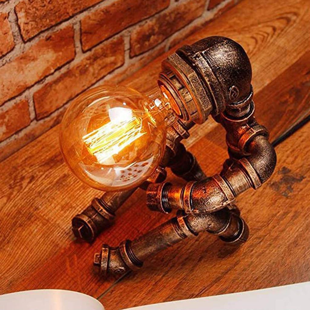 Industrieroboter Steampunk Schreibtischlampe