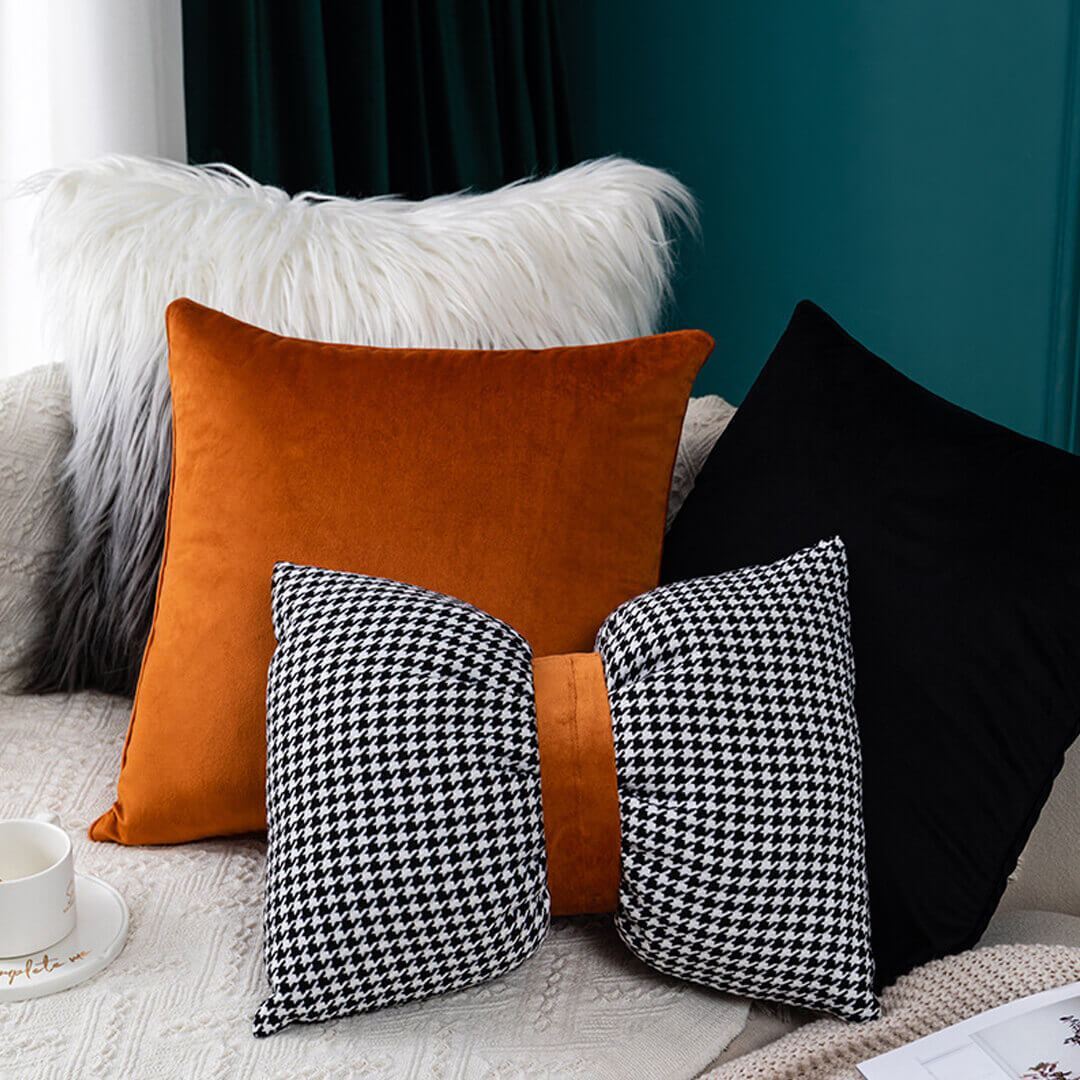 Houndstooth Sofakissenbezüge