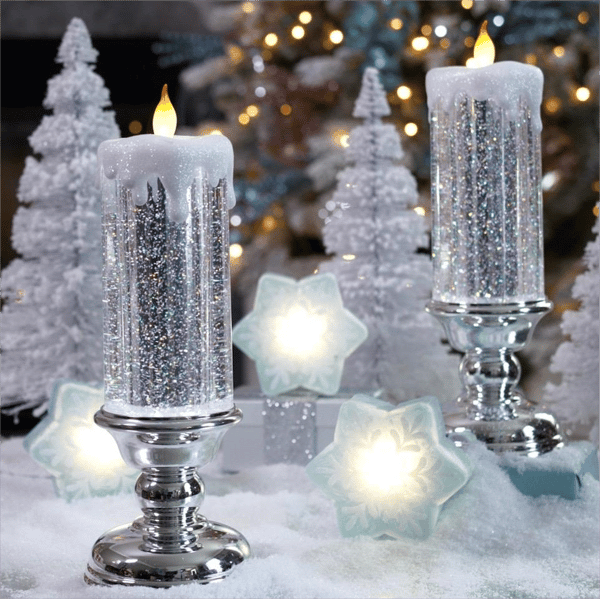 🎄Christmas Hot🎄LED Christmas Candles With Pedestal