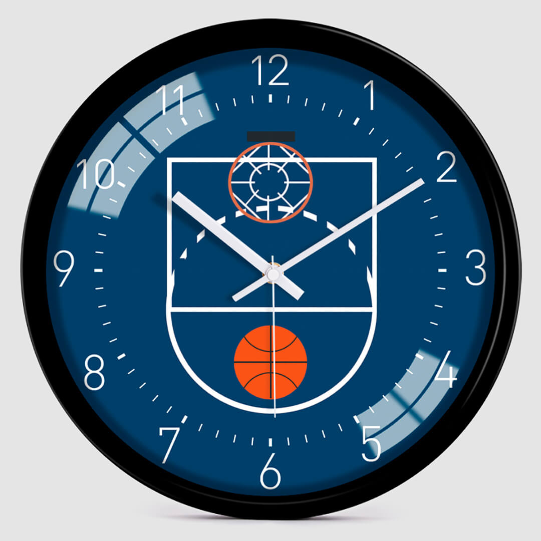 reloj de pared de baloncesto creativo