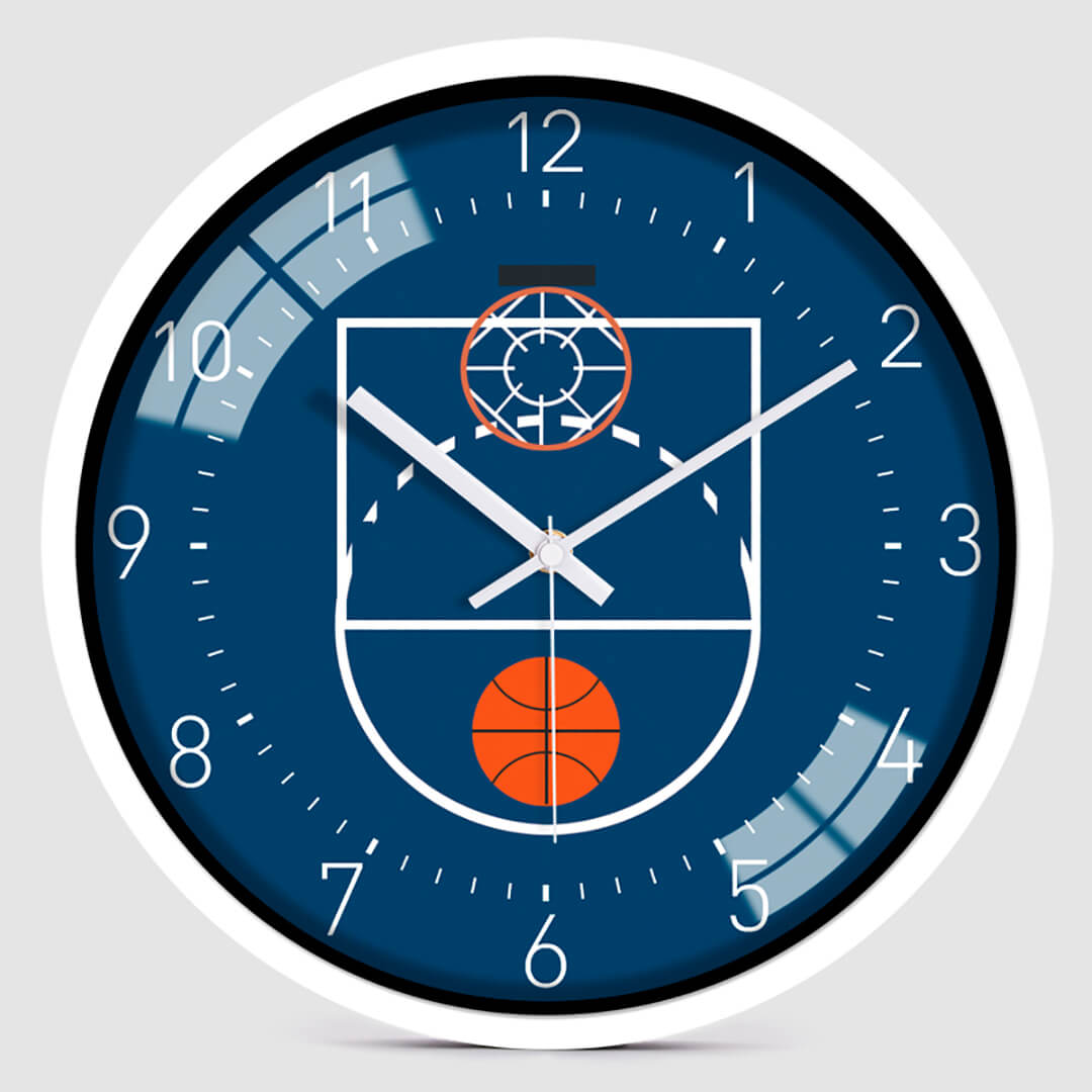 reloj de pared de baloncesto creativo