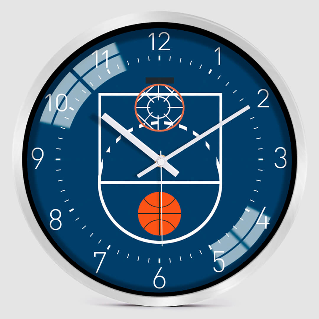 reloj de pared de baloncesto creativo