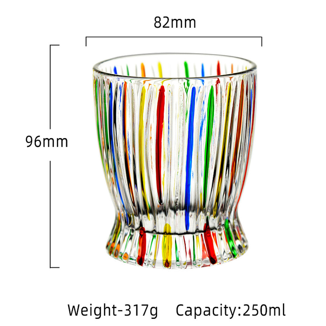 Taza creativa colorida del arco iris